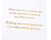 80th Birthday Card With Stars